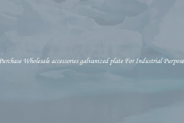 Purchase Wholesale accessories galvanized plate For Industrial Purposes