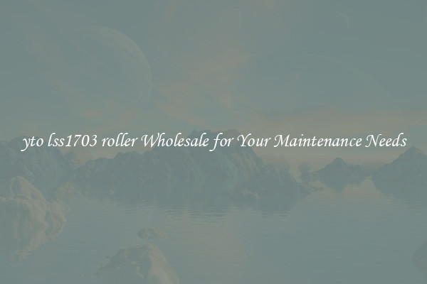 yto lss1703 roller Wholesale for Your Maintenance Needs