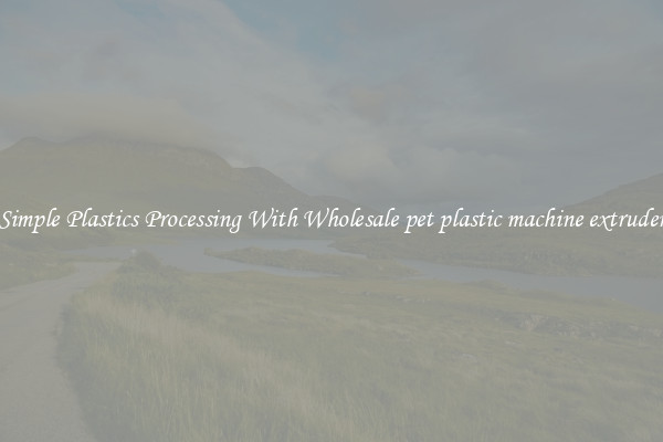 Simple Plastics Processing With Wholesale pet plastic machine extruder
