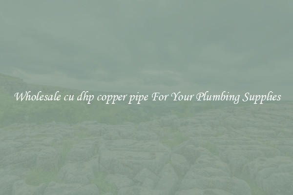 Wholesale cu dhp copper pipe For Your Plumbing Supplies