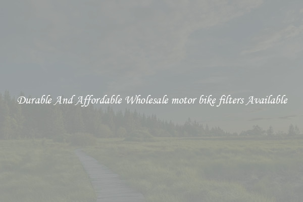 Durable And Affordable Wholesale motor bike filters Available