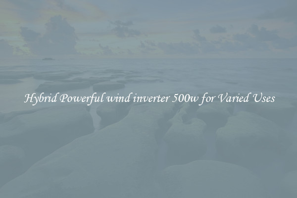 Hybrid Powerful wind inverter 500w for Varied Uses