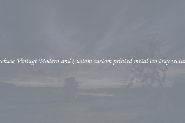 Purchase Vintage Modern and Custom custom printed metal tin tray rectangle