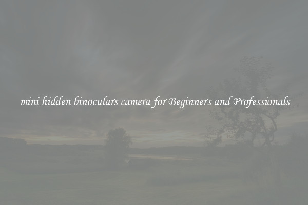 mini hidden binoculars camera for Beginners and Professionals
